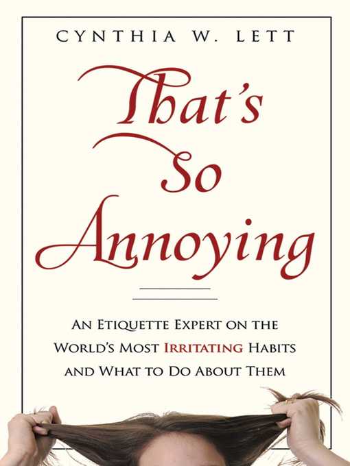 Title details for That's So Annoying by Cynthia W Lett - Wait list